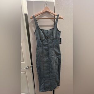 NWT Target Wild Fable Light Blue Denim Midi Dress - XS